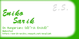 eniko sarik business card